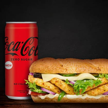 Chilli Bean Patty Sandwich (15cm) + Coke(Save 31%) Chilli Bean Patty Sandwich (15cm) + Coke(Save 31%)