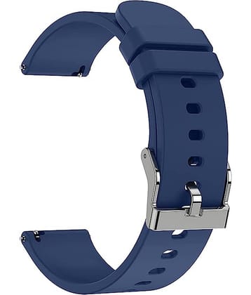 EMPERO 22mm Classic Slim Silicone Belt for Watches Smart Watch Strap  (Blue)