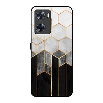 Tricolor Pattern Glass Case for OnePlus Nord N20 SE