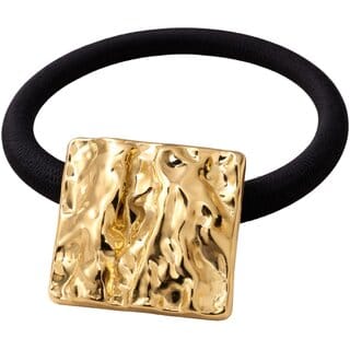 Kimti Hair Tie (Gold, Hammered Square Gold Hair Tie) Kimti Hair Tie (Gold, Hammered Square Gold Hair Tie)