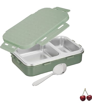 Trueware Crest Insulated Plastic & Stainless Steel School Lunch Boxes 1 - Container ( Pack of 1 )