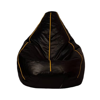 Craftlayout Strip Bean Bag Cover Black Yellow XXL