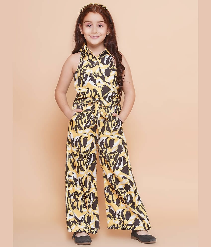 Arshia Fashions Pack of 1 Girls Crepe Top With Palazzo ( Grey )