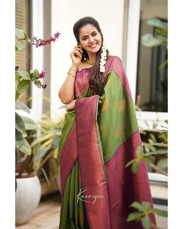 Zari Work Silk Saree With Blouse Piece