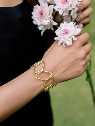 Prism Brass Adjustable Bracelet (Anti Tarnish)