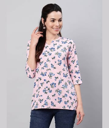 Flamboyant Pink Polyester Women's Regular Top ( Pack of 1 )