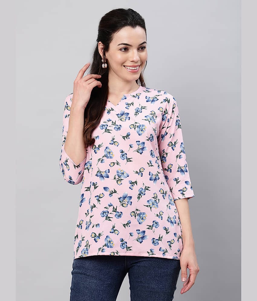 Flamboyant Pink Polyester Women's Regular Top ( Pack of 1 )