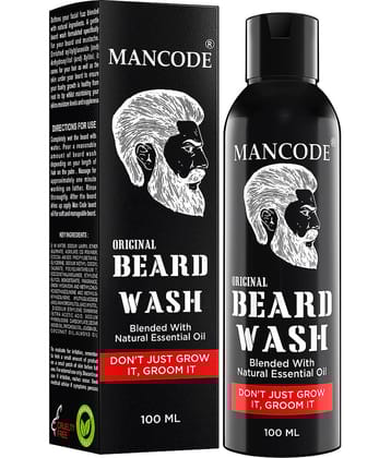 Mancode Original Beard Wash , Deep Cleanse Beard and Mooch , No Paraben No Sulfate , 100ml (Pack of 1)