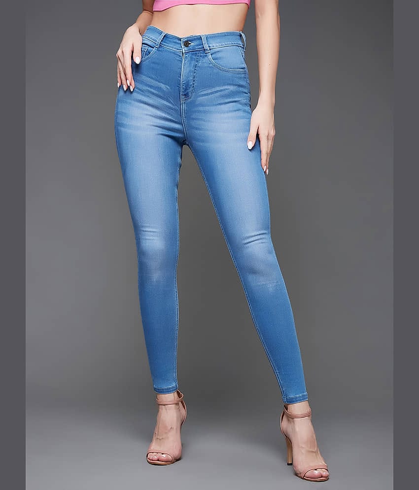 Miss Chase - Light Blue Denim Skinny Fit Women's Jeans ( Pack of 1 )