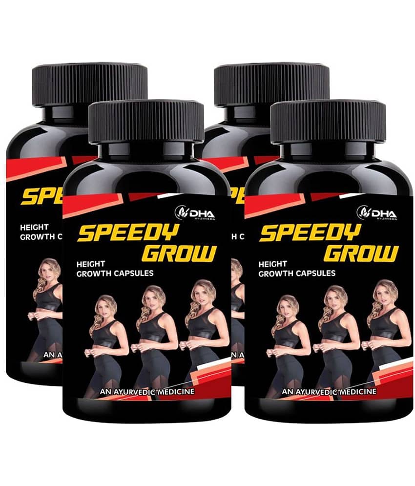 Dha Ayurveda Speedy Grow- Herbal Height Growth Capsule 120 No.S Pack of 4