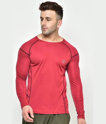 Chkokko - Maroon Polyester Regular Fit Men's Sports T-Shirt ( Pack of 1 )
