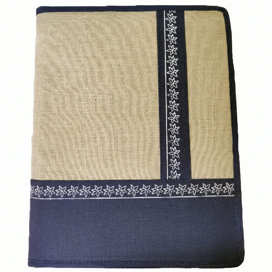 Professional Jute and Fabric A4 Document Portfolio Folder