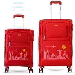 Timus Salsa Plus 58cm  68 cm - Soft Luggage Trolley Bags Combo Set 2- Soft Spinner Wheels