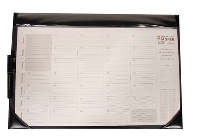 Sukeshcraft Desktop Table Planner Calendar Size 22x 15 Inch. January 2025 to December -Black