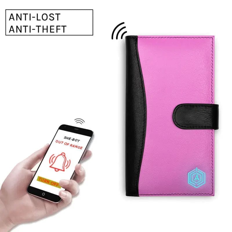 SheBot SmartFinder Wallet – Pink Edition
