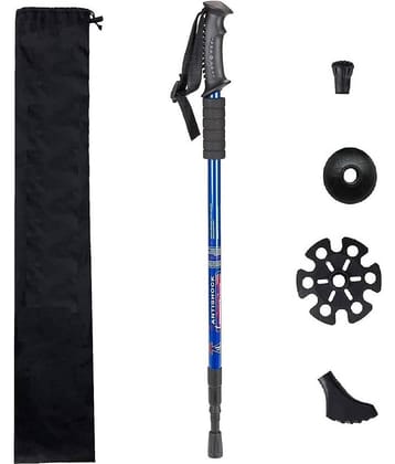 RAMDEV ENTERPRISE Trekking Poles, Collapsible Lightweight Shock-Absorbent Hiking Walking Sticks Adjustable Aluminum Hiking Poles for Women Men Kids (Trekking Poles 1 Pack).