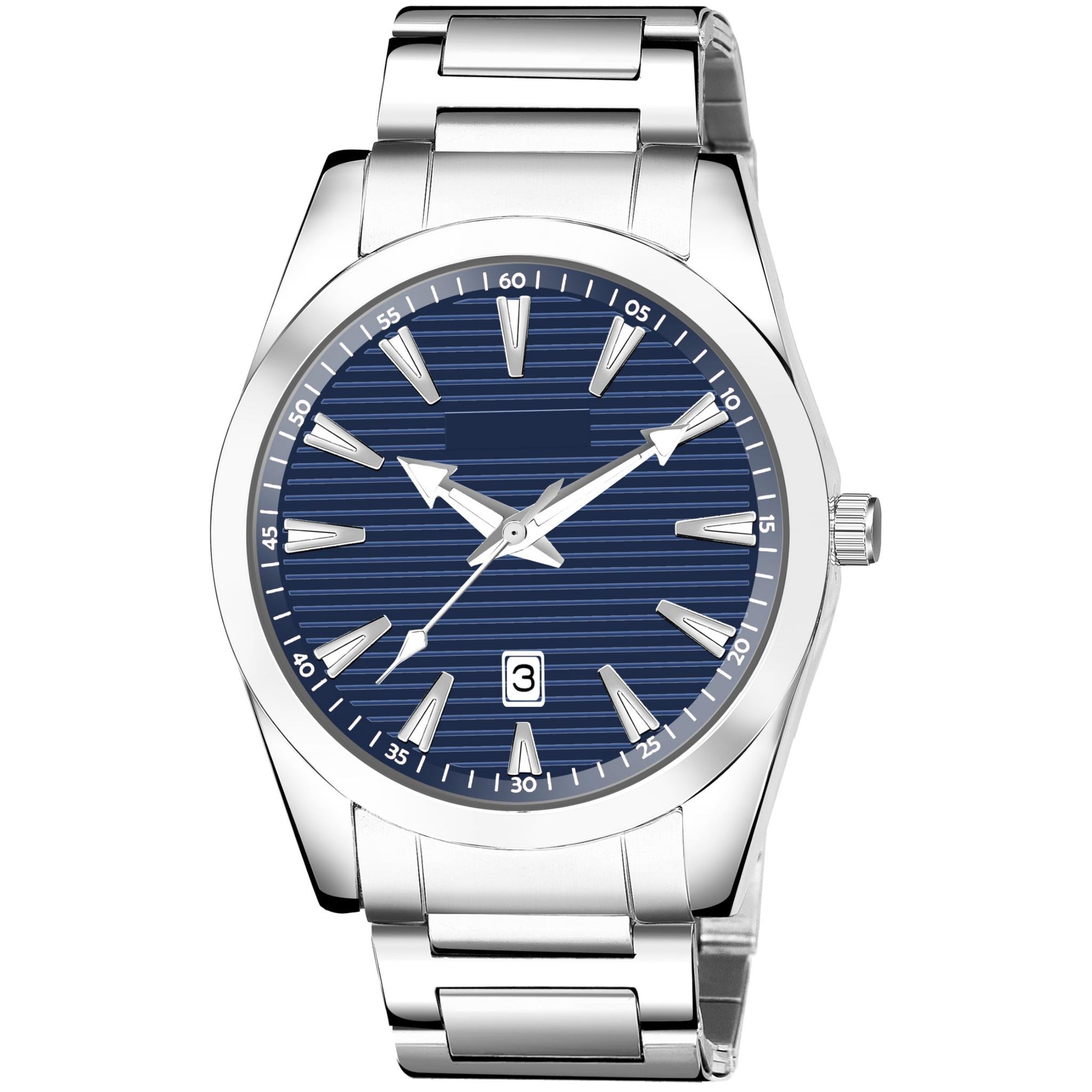 Blue Dial Date Function Analog Watch for Men LR149