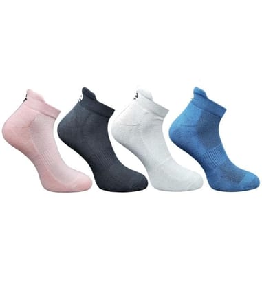 4_Pair Set Unisex Casual Cotton Printed Ankle Length Socks (Multicolor)-PID63483