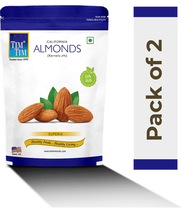 Tim Tim California Superia Almonds - 400g (200g x 2) | Badam Giri | California Almonds