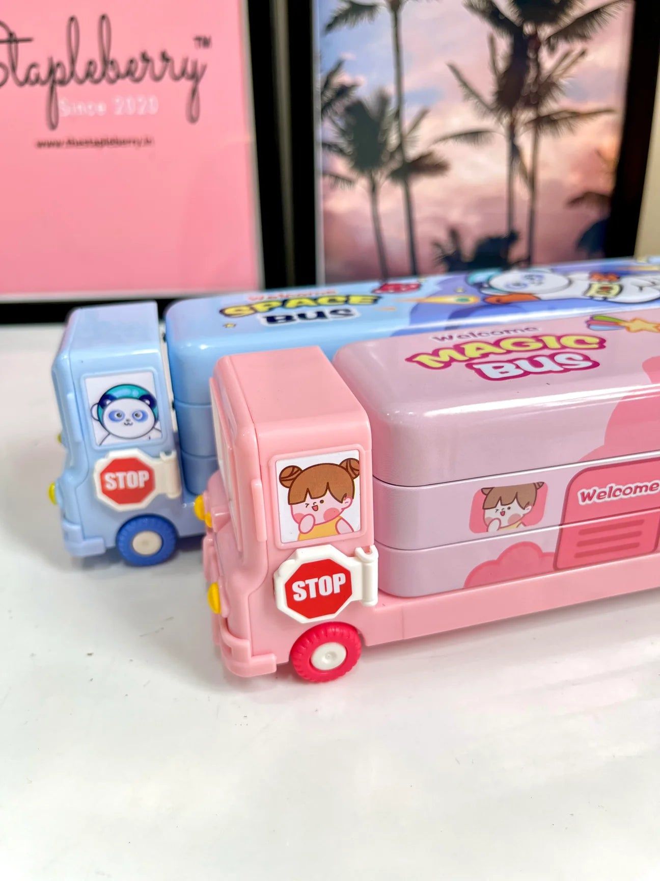 Bus Pencil Case | Bus Style Pencil box-Blue