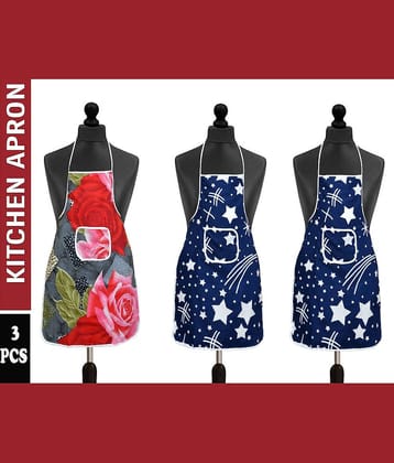Aazeem  Multicolor Half Apron ( Pack of 3 )