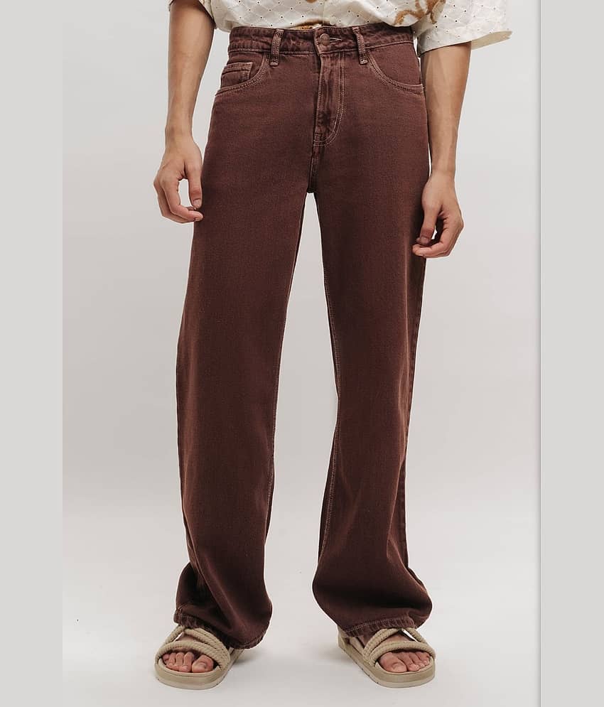 9x denims Basic Men's Jeans - Brown ( Pack of 1 )