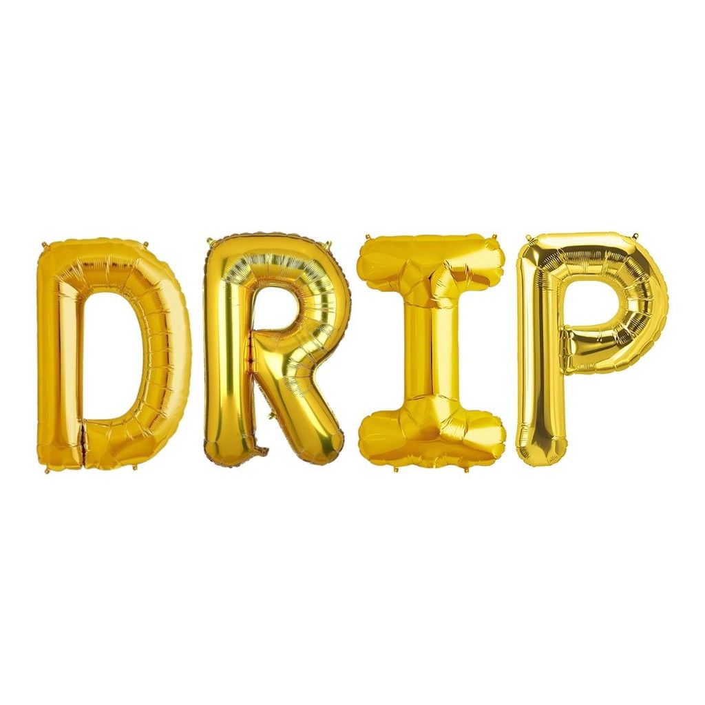 DRIP Golden Foil Balloon Set - Helium or Air Filled - 40 inches - 4PC - Party and Festive Needs | Buy online on ZillyBuy