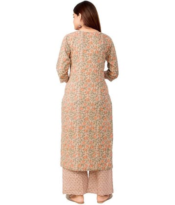 miravan Cotton Kurti With Palazzo - Stitched Suit