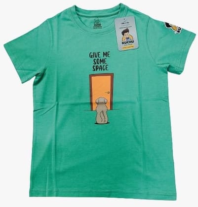KUCHU Kids Give Me Some More Space Printed T-Shirt (Teal Green, 12–13 Years) | Cotton Modal Fabric | Breathable | Lightweight | Comfortable Wear KUCHU Kids Give Me Some More Space Printed T-Shirt (Teal Green, 12–13 Years) | Cotton Modal Fabric | Breathable | Lightweight | Comfortable Wear