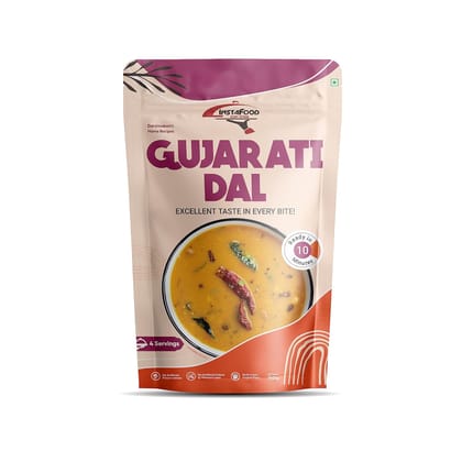 INSTAFOOD Gujarati Dal | Ready to Eat & Cook Meal | Zip Lock Packaging | Vegetarian Meal | Just Add Water And Cook, 150 gm