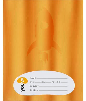 Navneet Youva | Brown Note Book | Full Bound Note Book | Hard Bound Note Book | Regular Size 15.5 cm x 18.8 cm | Single Line | 76 Pages | Pack of 12