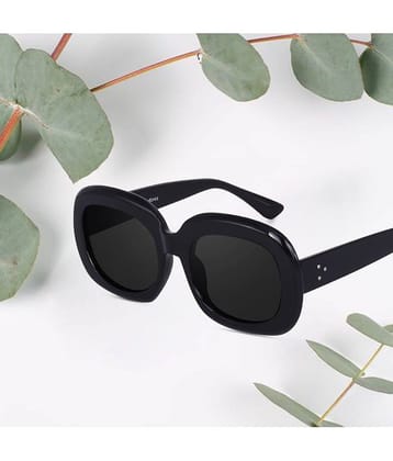 Peter Jones Black Oversized Sunglasses ( Pack of 1 )