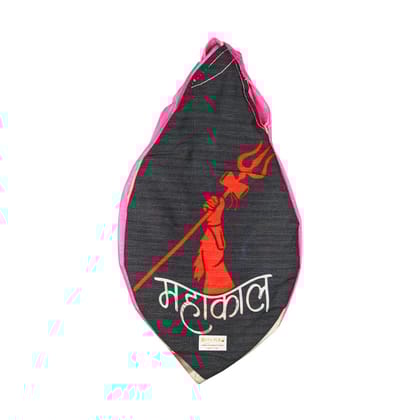 MAYAPURI Mahakal Printed Gomukhi Chanting Bag, Pure Cotton Beads Bag/Japa Mala Bag with Zip Pocket, Sakshi Mala Counter, Pack of 1