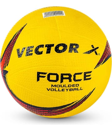 Vector X Force Rubber Moulded Volleyball Size 4 Yellow Red