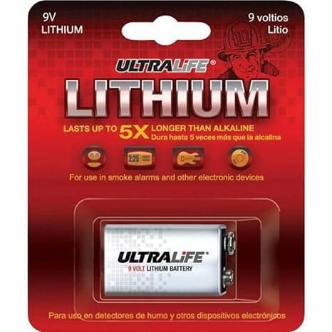 Ultralife U9VL-JPBP Long-Life 9V Lithium Battery