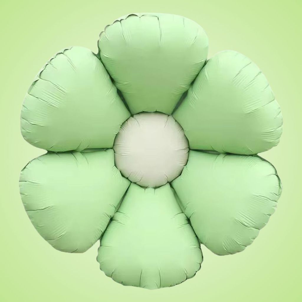 Pastel Green Flower Shaped Balloon - Air Filled Only - 24 inches - 1PC - Party and Festive Needs | Buy online on ZillyBuy
