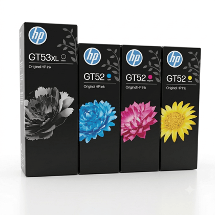 HP GT53XL set of 4 colors Black cyan yellow magenta Original Ink Bottle (1VV21AA)