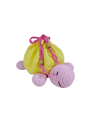 Tortoise Shaped Crochet Pouch Tortoise Shaped Crochet Pouch