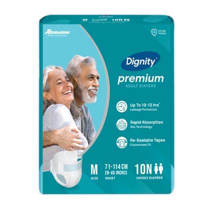 Dignity Premium Adult Diapers ( Tape Style ) M