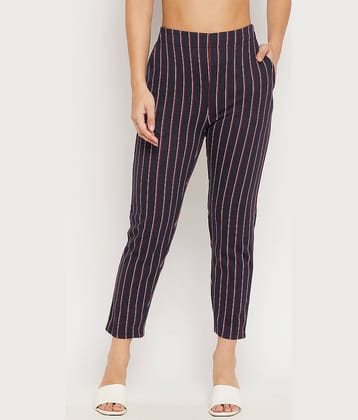 AUSTIN WOOD - Black Cotton Blend Regular Women's Casual Pants ( Pack of 1 )