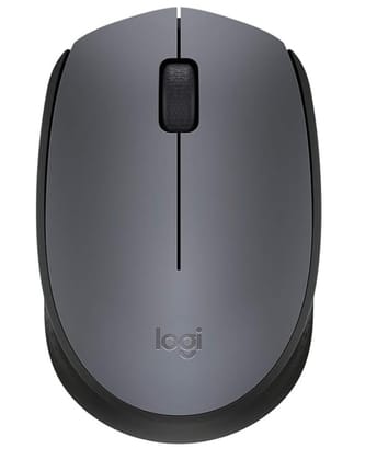 Logitech M171 Wireless Mouse for PC, Mac, Laptop, 2.4 GHz with USB Mini Receiver, Optical Tracking, 12-Months Battery Life, Ambidextrous - Grey