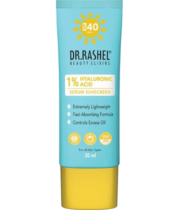 DR.RASHEL 1 Percent Hyaluronic Acid Serum Sunscreen Cream Spf 40 Pa+++ - 30 ml (Pack of 1)
