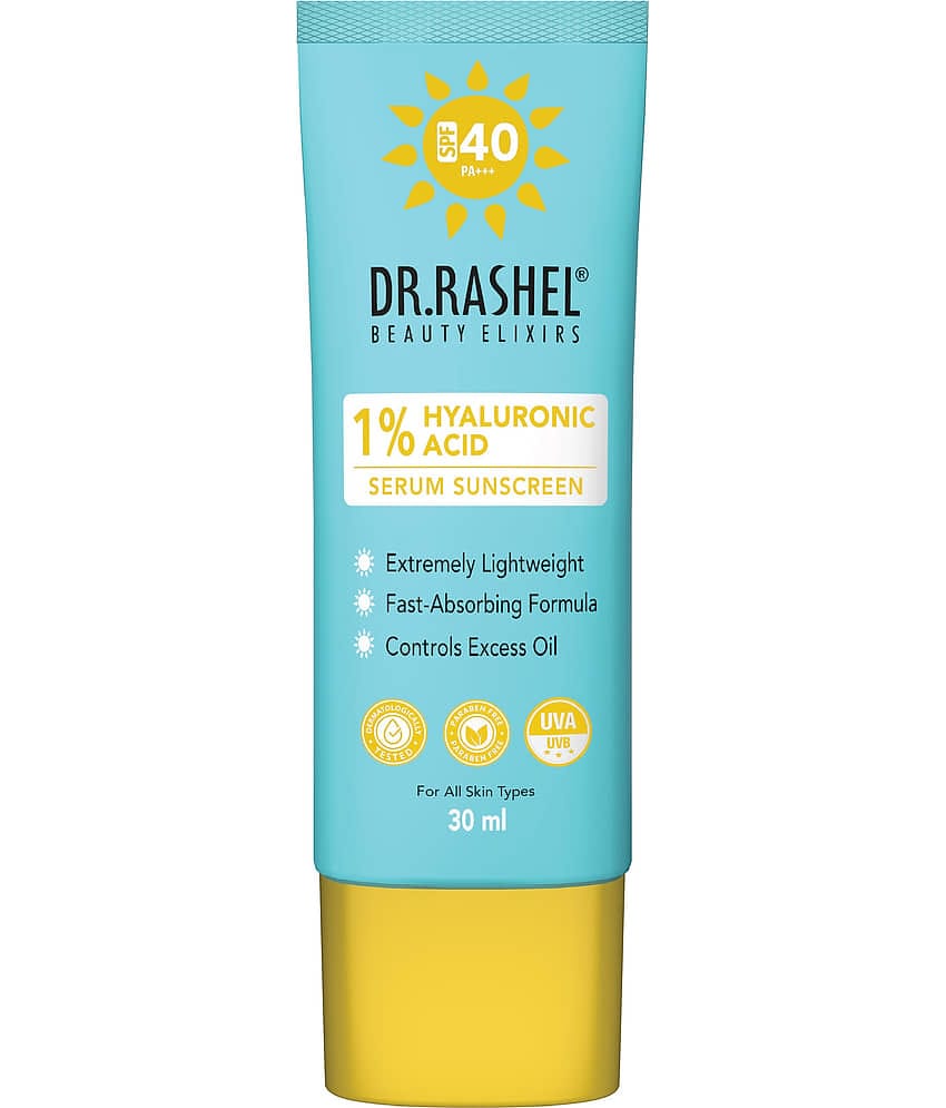 DR.RASHEL 1 Percent Hyaluronic Acid Serum Sunscreen Cream Spf 40 Pa+++ - 30 ml (Pack of 1)