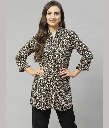 HIGHLIGHT FASHION EXPORT Women's Cotton Blend Regular Top ( Brown )