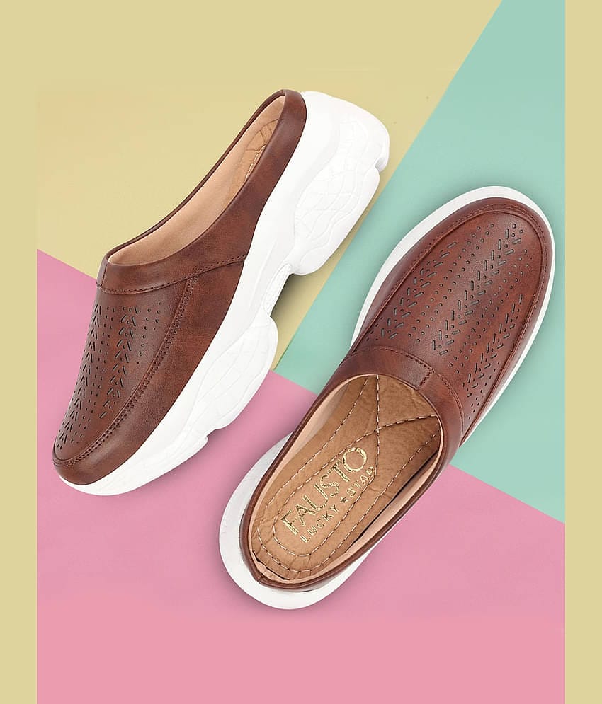 Fausto Gold Women's Mules Shoes