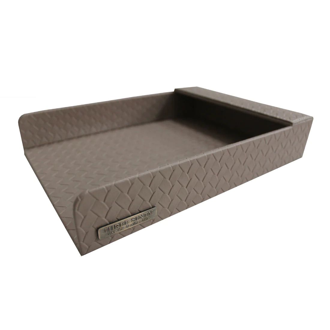 Entwine Paper Tray A4 in Faux Leather Beige-Beige