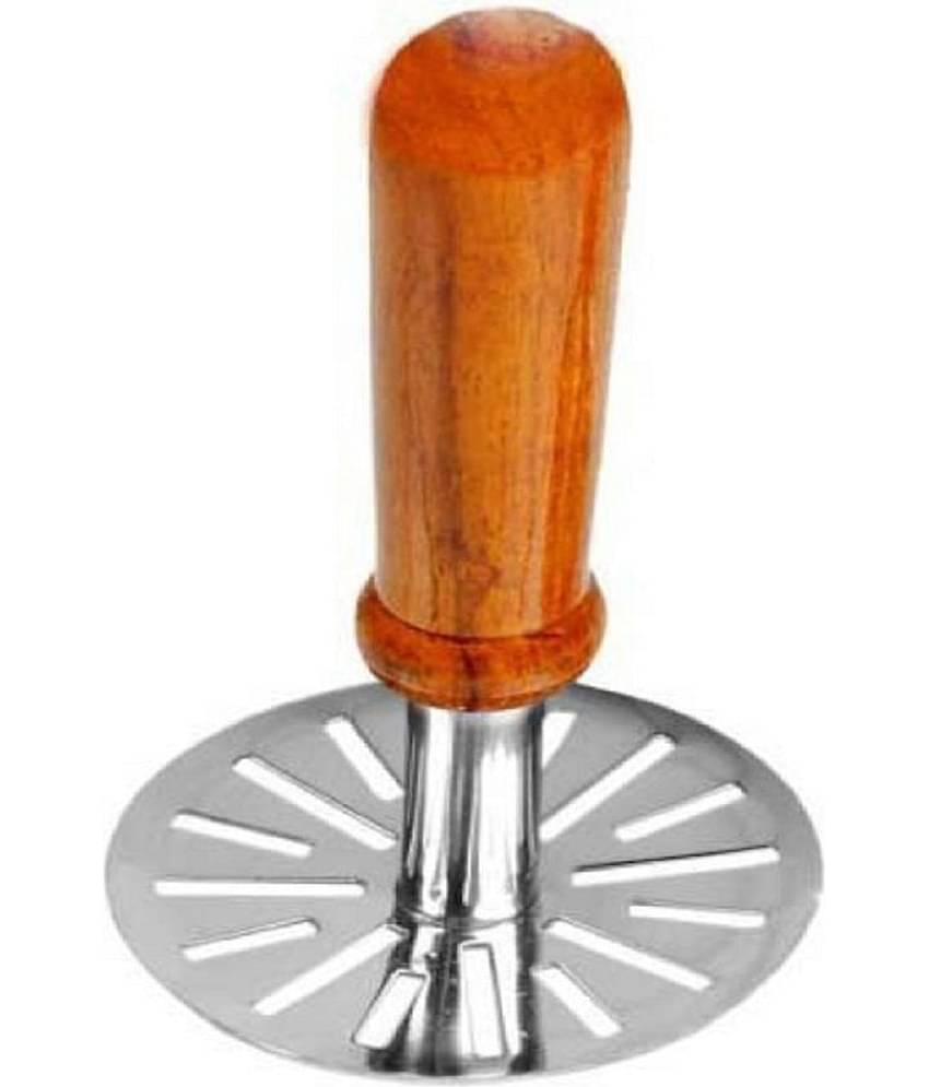 dust n shine - Silver Stainless Steel Potato Masher ( Pack of 1 )