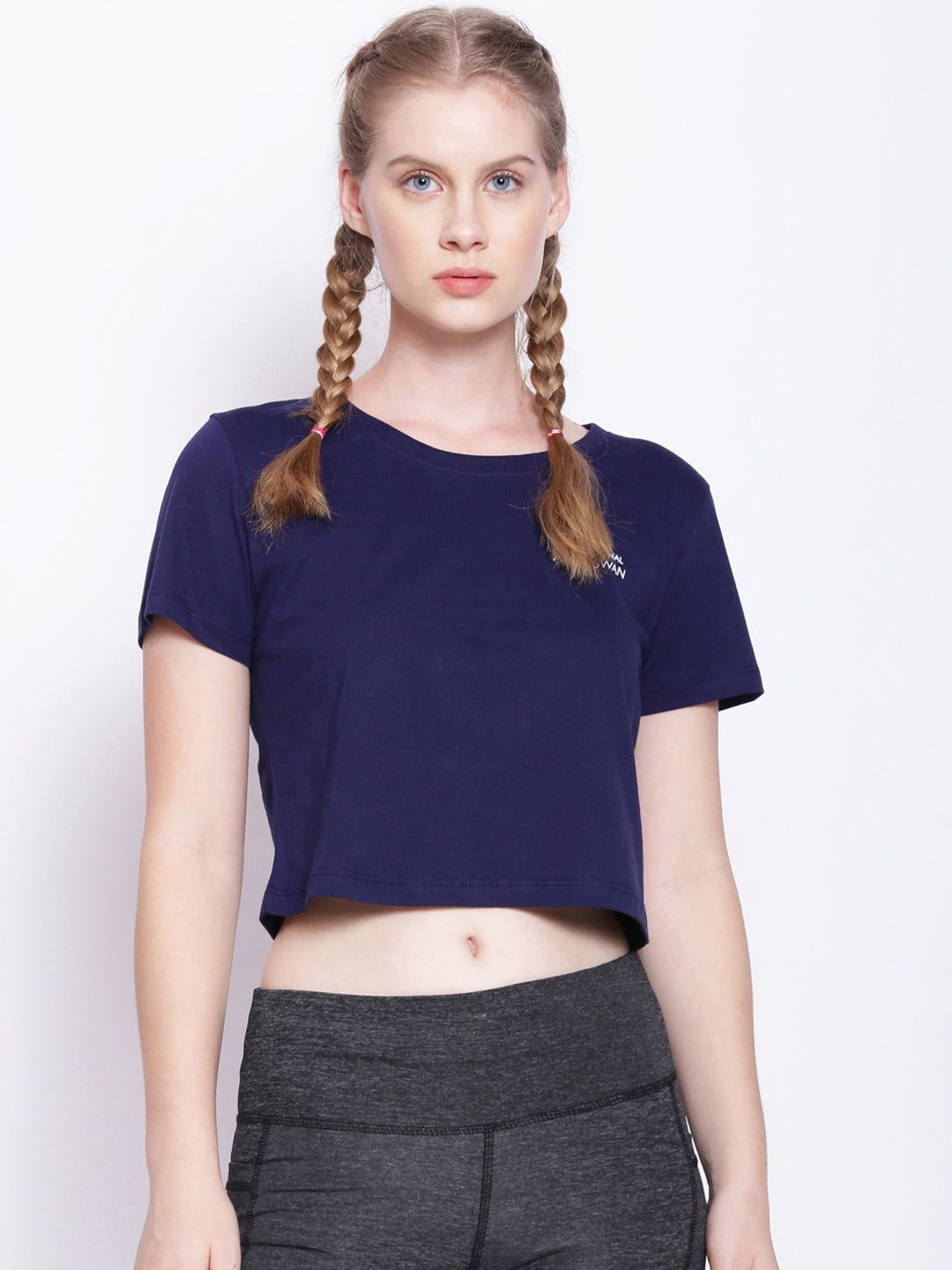 Women'S Premium Cotton Printed Half Sleeve Crop T-Shirts-XS
