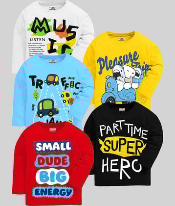 Kuchipoo Pack of 5 Boys Cotton Blend Polo T-Shirt ( Multicolor1 )