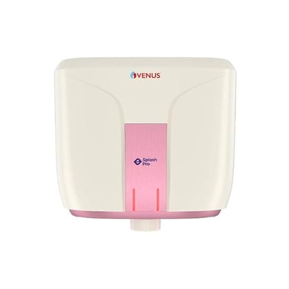 Venus Splash Pro 06 Litre Storage Water Heater Porcelain Enamel Glass-Lined Tank|5 Star BEE Rated |Warranty 10 Years on Inner Tank, 4 Years on Heating Element & 2 Years on Product (Ivory/Mystic Rose) Venus Splash Pro 06 Litre Storage Water Heater Porcela